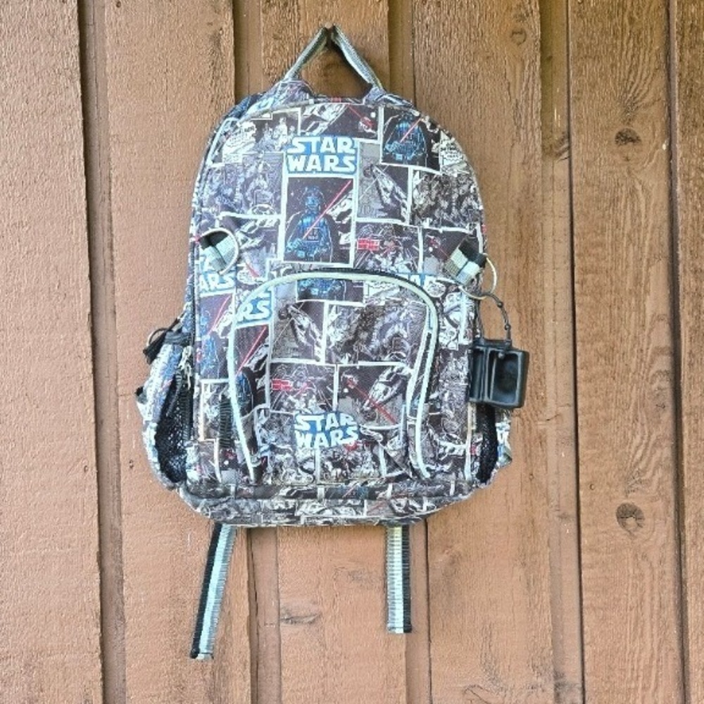 Pottery Barn Star Wars Classic Comic Print Backpack Darth Vader Luke Skywalker